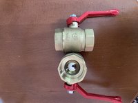 Краны шаровые, латунь Ст​андарт 220, ВР рычаг кр​асный ГАЛЛОП.