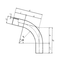 Отвод ОГ 61°-820(10,0 К56)-6,3-0,825-5DN-3050/3050-У с покрытием Пк-40